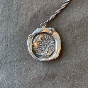 Pyrrha sterling talisman wax seal necklace - Fidelity